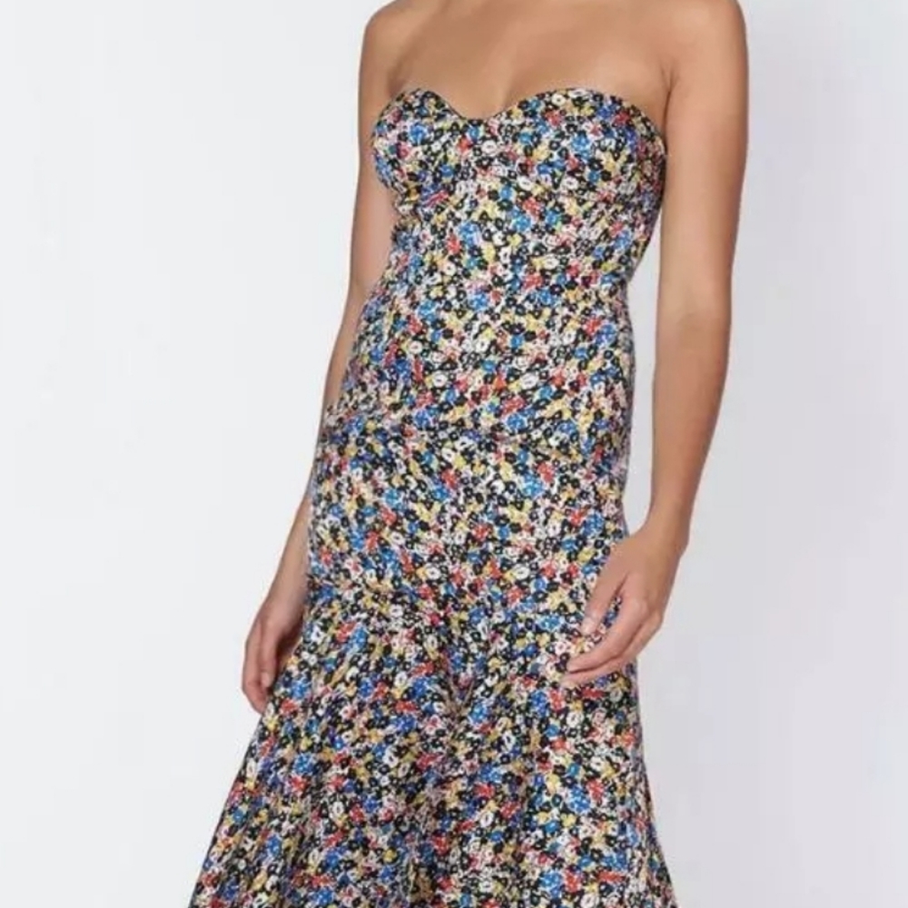 Veronica Beard Stretch Silk Midi Dress, sz 4